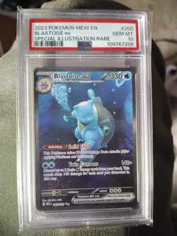 2023 POKEMON MEW EN-151 SPECIAL ILLUSTRATION RARE #200 BLASTOISE EX PSA 10 - Image 1