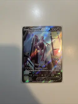 2022 Pokemon Go Mewtwo v Full Art Alternate Art PSA 9 Mint Graded 072/078 - Image 1