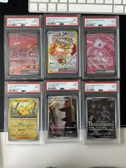 Pokemon 7 slabs Psa, 10,9,8 , Pika McDonald Eevee Mew Charmeleon , Eng & jp Col - Image 2