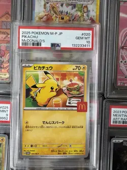 Pokemon 7 slabs Psa, 10,9,8 , Pika McDonald Eevee Mew Charmeleon , Eng & jp Col - Image 3