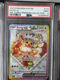Pokemon 7 slabs Psa, 10,9,8 , Pika McDonald Eevee Mew Charmeleon , Eng & jp Col - Image 5
