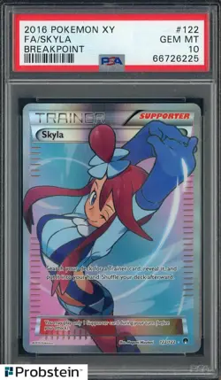 2015 Pokemon XY Breakpoint #122 Full Art Skyla PSA 10 - Image 1