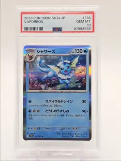 VAPOREON 2023 POKEMON JAPANESE SV 151 RARE GEM MT 134/165 PSA 10 Q0004 - Image 1