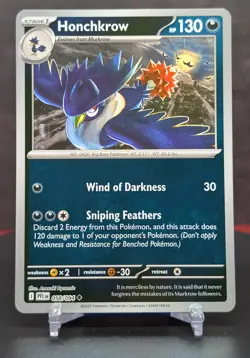 Pokemon Honchkrow #058/094 English Phantasmal Flames Reverse Holo - Image 1