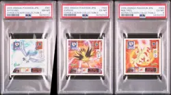 2000 AMADA POKEMON JAPANESE HYPER STICKER COLLECTION 3 ARTICUNO ZAPDOS MOLTRES - Image 1