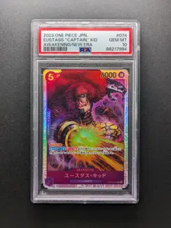 PSA 10 - 2023 One Piece EUSTASS KID - OP05-074 SR - Awakening/New Era - Japanese - Image 1