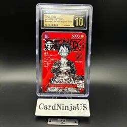 CGC PRISTINE 10 Luffy ST21-014 One Piece Magazine Weekly Shonen Jump Promo TCG 2 - Image 1
