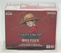 #1 One Piece EN OP-13 Carrying on His Will Booster Box Sealed w/ Acrylic Case - Image 1