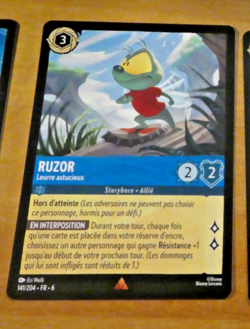 LORCANA TRADING CARD GAME DISNEY CHAPITRE 6 CARTE Ruzor 141/204 RARE FR MINT - Image 1