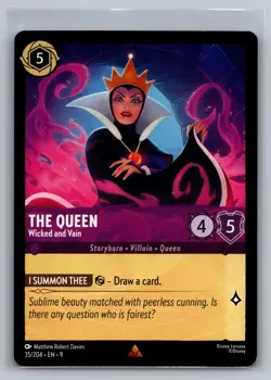 The Queen - Wicked and Vain 35/204 Disney Lorcana Fabled Rare NM - Image 1