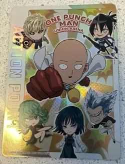 Union Arena One Punch Man Action Point Card AP02 Holo Foil NM - Image 1