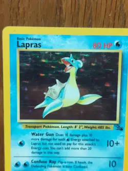 Pokemon TCG Lapras 10/62 - English Fossil Holo Raw Card MP/HP See Photos - Image 4