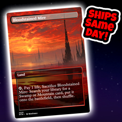 Bloodstained Mire - Custom Art Magic: The Gathering Playtest Card - Commander - Image 1
