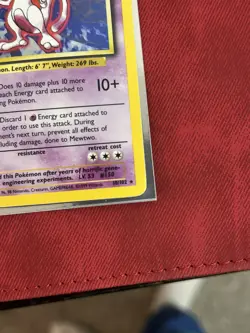 Pokemon Mewtwo Base Set 10/102 Holo Rare 60 HP Psychic Card 1999 English - Image 3