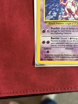 Pokemon Mewtwo Base Set 10/102 Holo Rare 60 HP Psychic Card 1999 English - Image 4