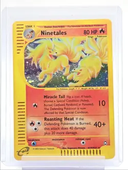 NINETALES 2002 POKEMON E-CARD SERIES AQUAPOLIS RARE HOLO H19/H32 Q1860 - Image 1
