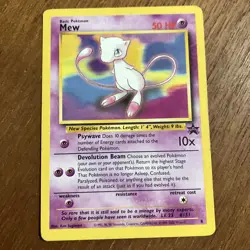 Mew Pokemon TCG Vintage WOTC Black Star Promo Card #8 Heavily Played HP - Image 1