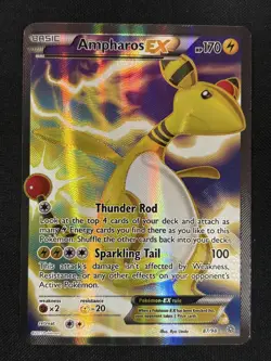 Ampharos EX (87 Full Art) 87/98 Ultra Rare XY - Ancient Origins Pokemon Card - Image 1