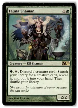 MTG Fauna Shaman - Magic 2011 (M11) Moderately Played English - Image 1