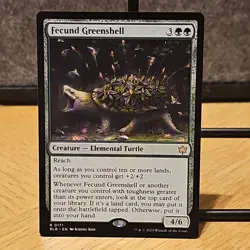 MTG Fecund Greenshell Bloomburrow Set Regular Rare #171 NM Fresh Pull No Play - Image 1