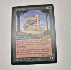 Unplayed Gold Signed Magic NM MTG Giant Caterpillar Visions Zina Saunders Edh - Image 3