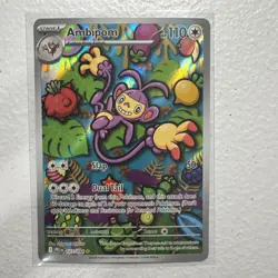 Pokemon Ambipom 107/094 Me02: Phantasmal Flames Full Art Holo - Image 1
