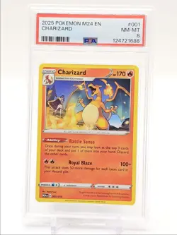 CHARIZARD 2025 POKEMON MCDONALD'S COLLECTION B 001/015 PSA 8 Q0004 - Image 1