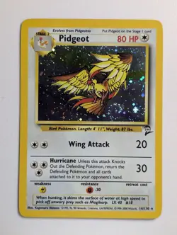 Moderately Played 2000 Pokemon WOTC Base Set 2 Pidgeot 14/130 Holo Rare - Image 1