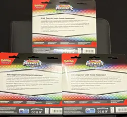 Pokemon TCG Prismatic Evolutions Tech Sticker Collection Set Lot Of 3 Sealed New - Image 2
