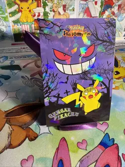 Cracked Ice Holo Gengar With Pikachu Halloween Database Set NON TCG Pokemon - Image 3