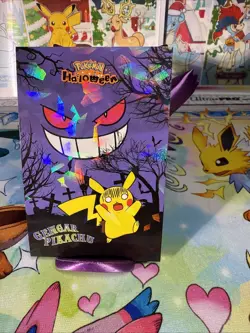 Cracked Ice Holo Gengar With Pikachu Halloween Database Set NON TCG Pokemon - Image 4