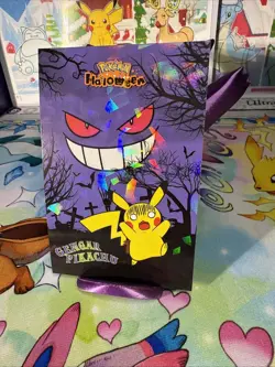 Cracked Ice Holo Gengar With Pikachu Halloween Database Set NON TCG Pokemon - Image 5