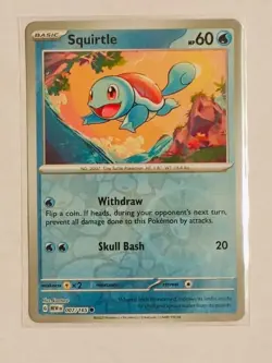 Pokemon TCG Squirtle - Reverse Holo Scarlet & Violet 151 007/165 Near Mint - Image 1