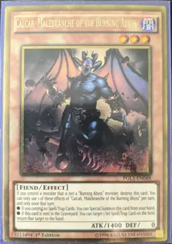 YuGiOh Calcab, Malebranche of the Burning Abyss Gold Rare 1st Ed PGL3-EN048 NM - Image 1