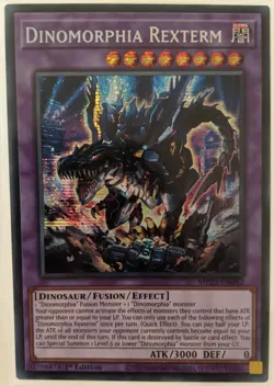 YuGiOh Dinomorphia Rexterm Secret Rare 1st Edition MP23-EN082 - Image 1