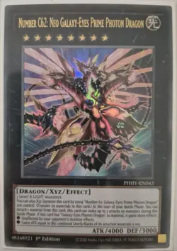 YuGiOh Number C62: Neo Galaxy-Eyes Prime Photon Dragon UltraRare PHHY-EN043 1st - Image 1