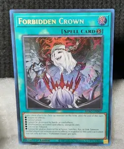Yu-Gi-Oh! Forbidden Crown *SECRET RARE* BPRO-EN067 1st Edition NM - Image 1