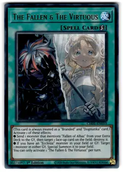 YUGIOH THE FALLEN & THE VIRTUOUS ULTRA RARE NEAR MINT CH01-EN019 - Image 1