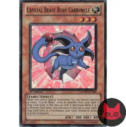 Yugioh Crystal Beast Ruby Carbuncle RYMP-EN040 Super Rare 1st Edition LP - Image 1