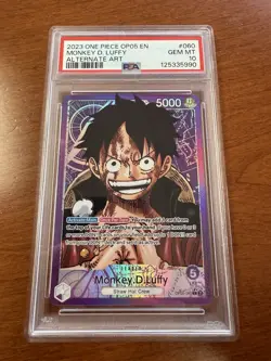 PSA 10 Monkey D Luffy Alt Art Leader OP05-060 One Piece TCG English - Image 1