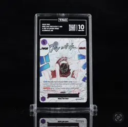 2025 ONE PIECE OP11-A FIST OF DIVINE SPEED ALT ART #080 GEAR TWO TAG 10 988=BLU - Image 1