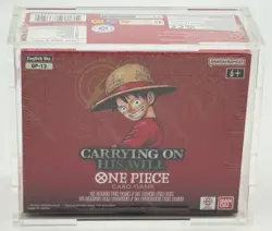 #2 One Piece EN OP-13 Carrying on His Will Booster Box Sealed w/ Acrylic Case - Image 1