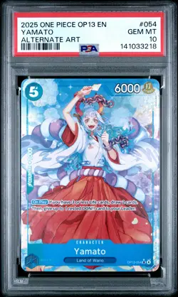 2025 ONE PIECE OP13-CARRYING ON HIS WILL ALTERNATE ART #054 YAMATO PSA 10 - Image 1