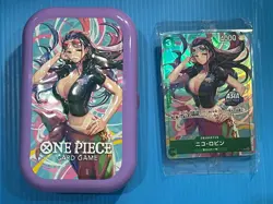 NICO ROBIN P-111 PROMO Mini-tin Set vol.2 One Piece Asia Exclusive Sealed w/tin - Image 1