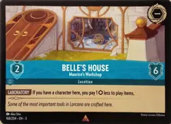 168/204 BELLE'S HOUSE MAURICE'S WORKSHOP INKLANDS RARE DISNEY LORCANA CARD - Image 1