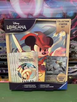 New Disney Lorcana: Fabled Collection Starter Set Glimmer Foil Promo Booster - Image 1