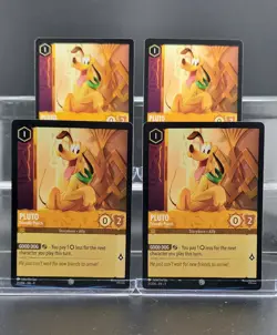 Disney Lorcana Pluto - Friendly Pooch 21/204 Fabled Common 4 Cards Set - Image 1