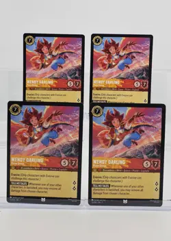 Disney Lorcana Wendy Darling - Pirate Queen 12/204 Archazia's Island 4 Cards UC - Image 1