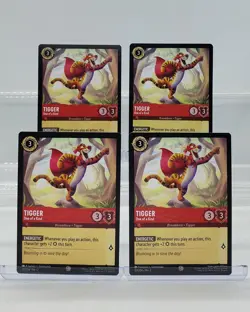 Disney Lorcana Tigger - One of a Kind 127/204 Rise of the Floodborn C 4 Cards - Image 1