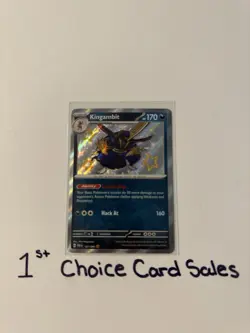 Pokemon Card Kingambit 187/091 Paldean Fates Shiny Rare Near Mint - Image 1